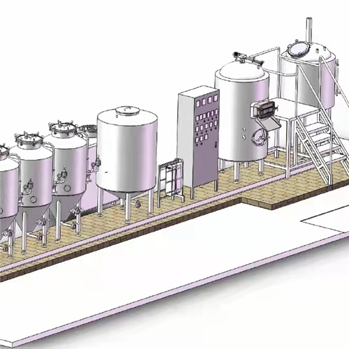 啤酒發(fā)酵系統(tǒng)三維圖